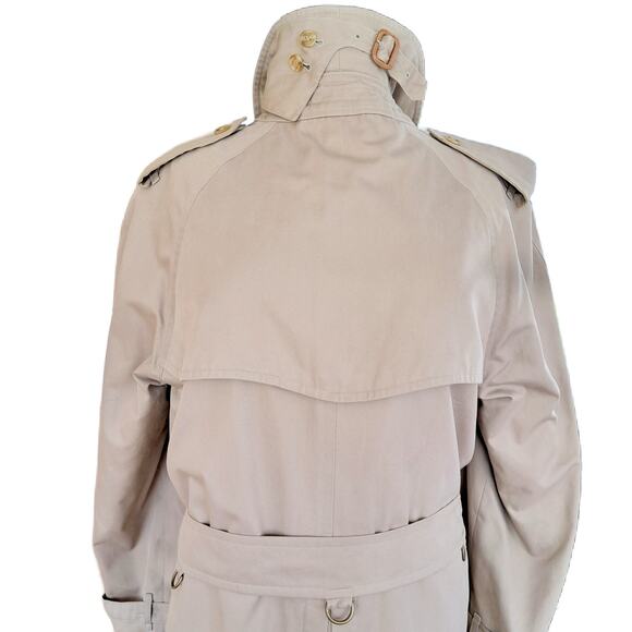 BURBERRY Vintage Men's Tan Trench Coat w/ Removable Wool Liner 40 Long *flaws - Picture 8 of 15